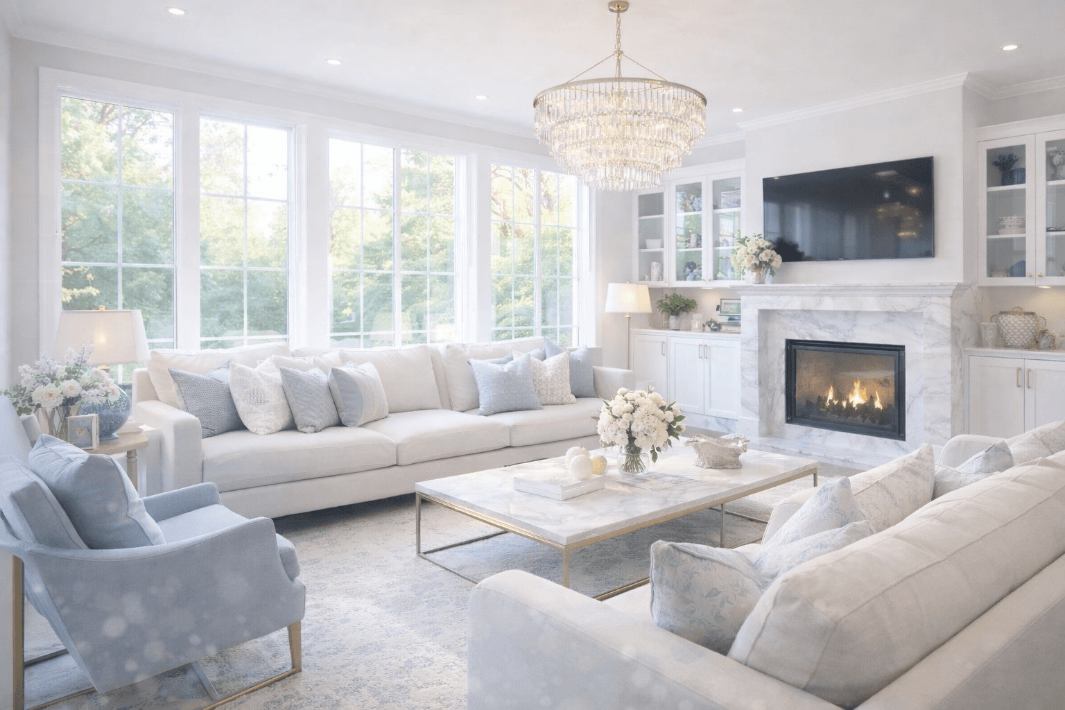 Bright luxury kitchen interior